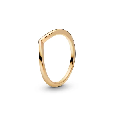 Pandora 14K Gold-Plated Timeless Polished Wishbone Ring