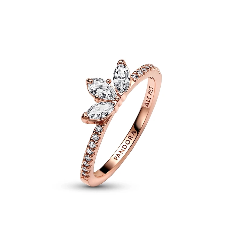 Pandora Cubic Zirconia Timeless Sparkling Herbarium Cluster Ring