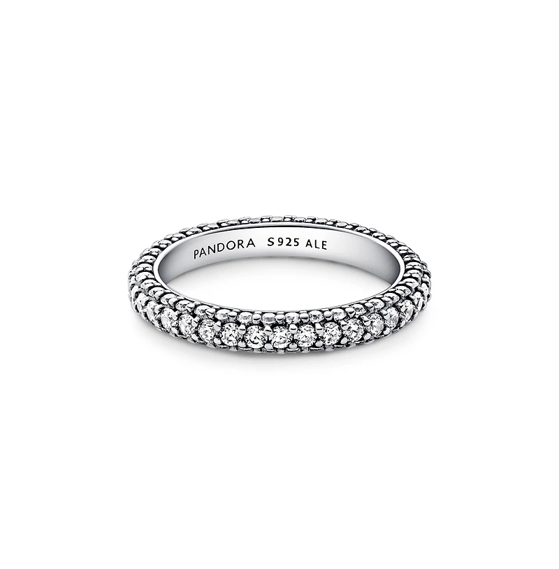Pandora Cubic Zirconia Timeless Pave Single-Row Ring