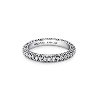 Pandora Cubic Zirconia Timeless Pave Single-Row Ring