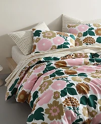 Closeout! Marimekko Pieni Kukkatori Cotton 3 Piece Duvet Cover Set, King