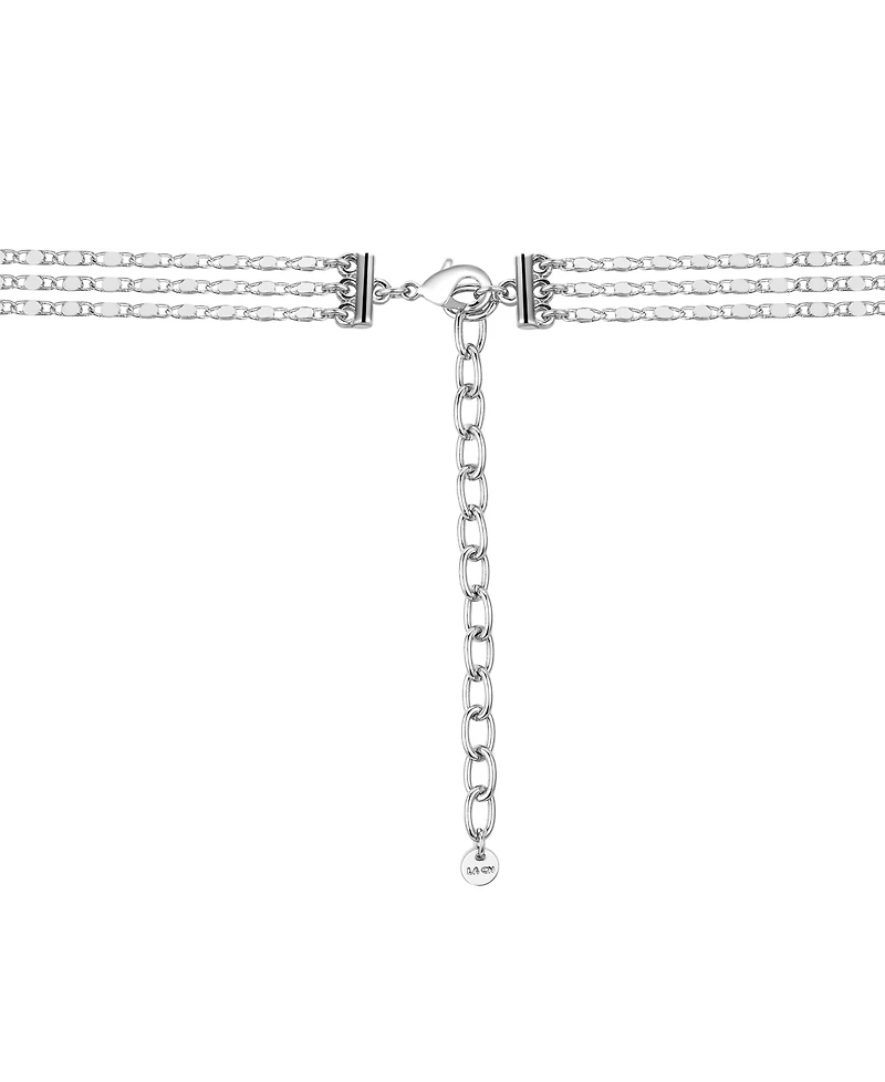 Unwritten Mirrored Layered Chain Y Necklace