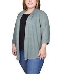Ny Collection Plus 3/4 Sleeve Two One Top