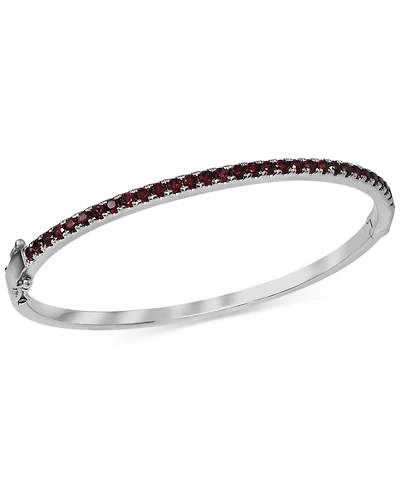 Garnet Bangle Bracelet (2-1/2 ct. t.w.) in Sterling Silver