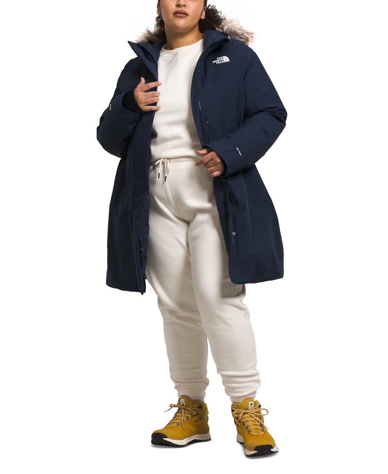 The North Face Plus Arctic Faux-Fur-Trim Hooded Coat
