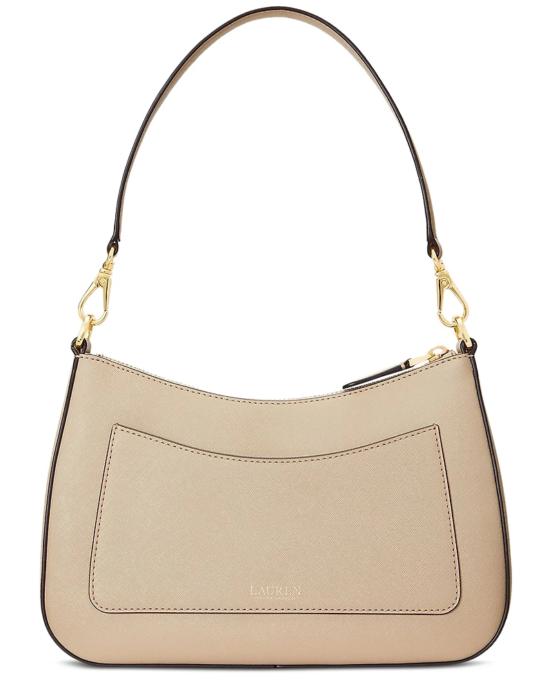 Lauren Ralph Women's Crosshatch Leather Medium Danni Shoulder Bag