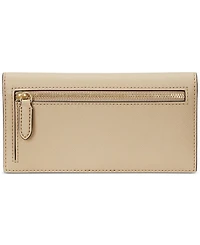 Lauren Ralph Crosshatch Leather Slim Snapped-Closure Wallet