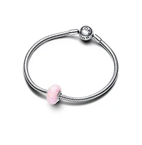 Pandora Sterling Silver Opalescent Pink Charm