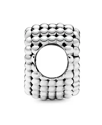 Pandora Sterling Silver Beaded Open Heart Charm