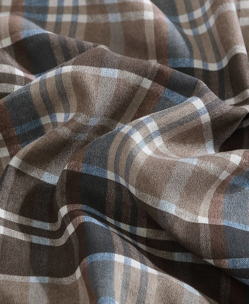 Closeout! Eddie Bauer Rugged Plaid Micro Suede Reversible 3 Piece Duvet Cover Set, King