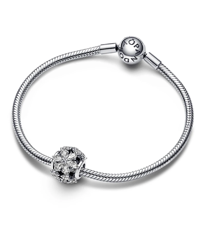 Pandora Cubic Zirconia Sparkling Herbarium Cluster Round Charm