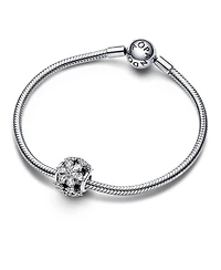 Pandora Cubic Zirconia Sparkling Herbarium Cluster Round Charm