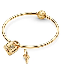 Pandora Cubic Zirconia Padlock Key Dangle Charm