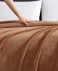 Kenneth Cole Reaction Solid Ultra Soft Plush Fleece Blanket