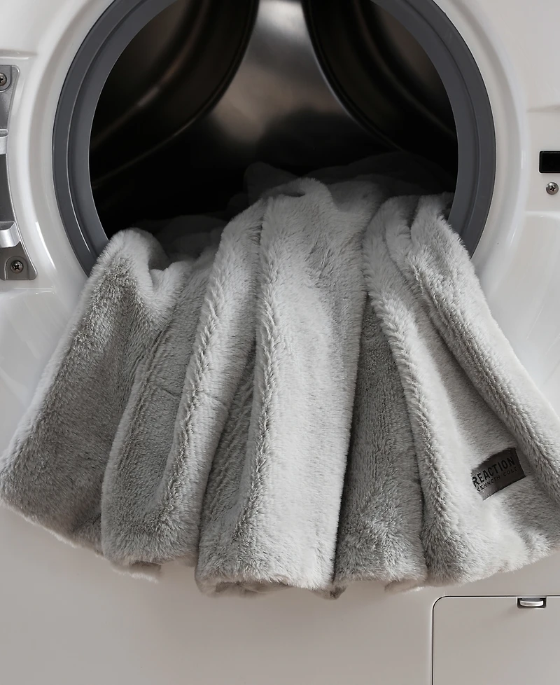 Kenneth Cole Reaction Solid Faux Fur Throw, 60x50