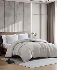 Kenneth Cole New York Solid Waffle 3 Piece Duvet Cover Set