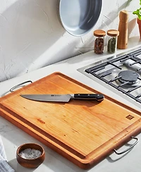 Zwilling Cherry Wood Carving Board with Handles