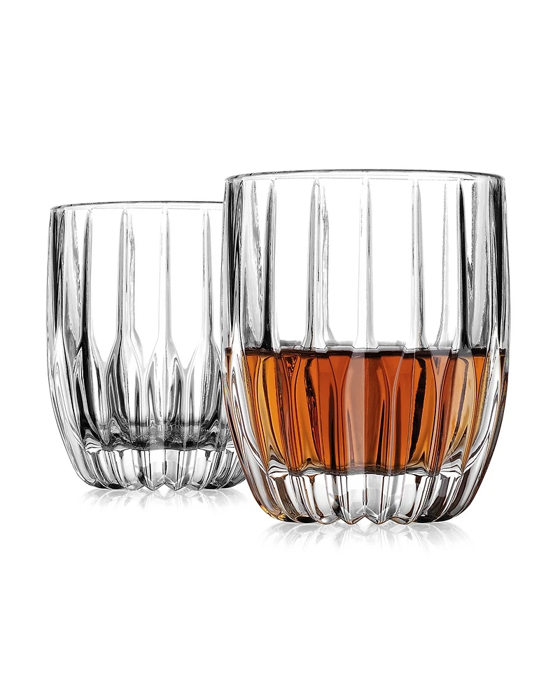 Godinger Pleat Double Old-Fashioned Glasses, Set of 4