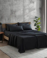 Closeout! Cole New York Solution Solid Microfiber 6-Pc. Sheet Set, King