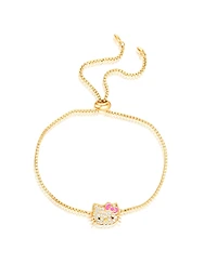 Sanrio Hello Kitty Officially Licensed Authentic Pave Face Lariat Bracelet