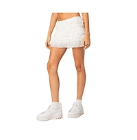 Women's Adeena layered ruffle mini skirt