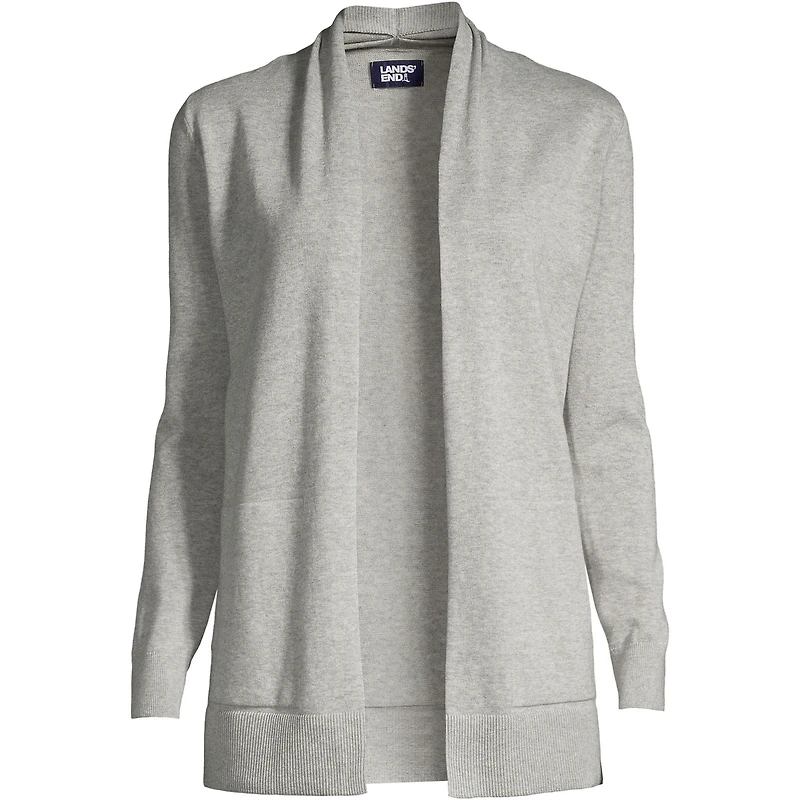 Lands' End Petite Long Sleeve Open Long Cardigan Sweater