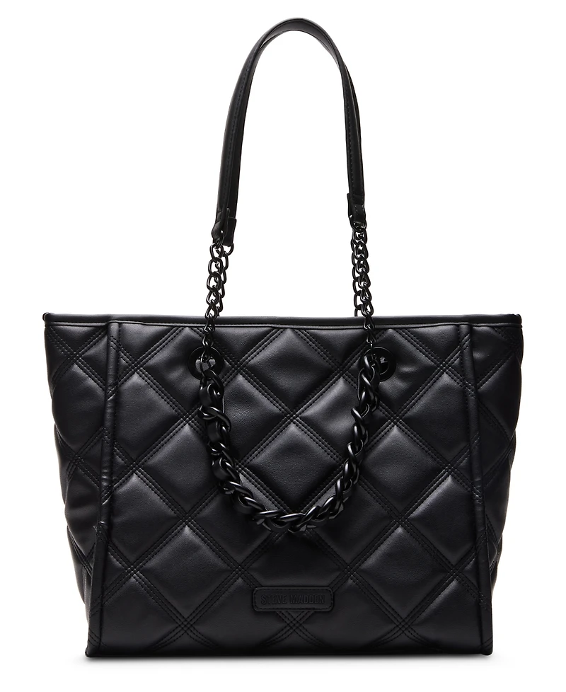 Steve Madden Katt Faux Leather Quilted Tote with Pouch
