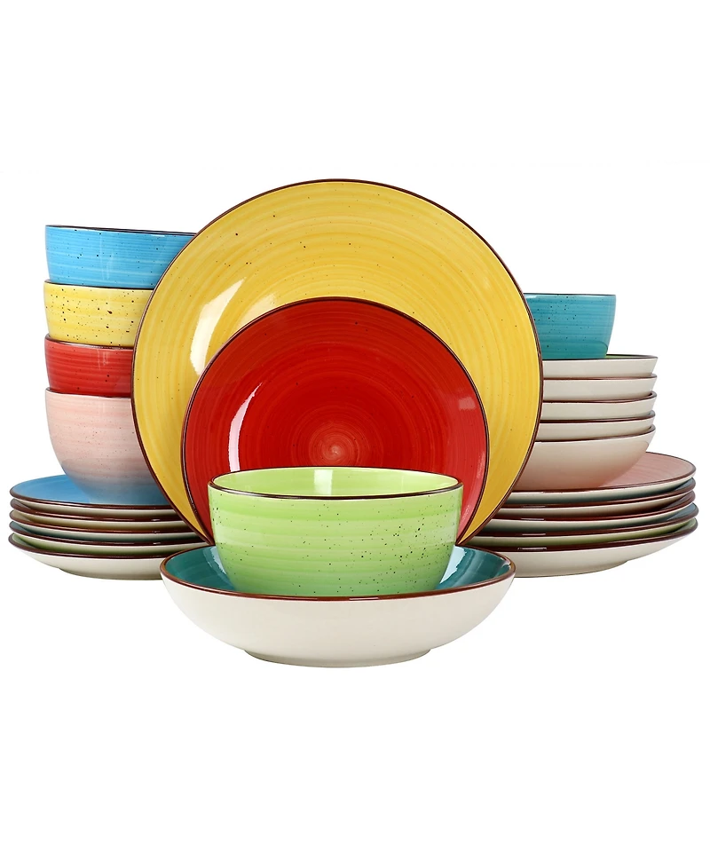 Elama Sebastian 24 Pc. Dinnerware Set, Service for 6
