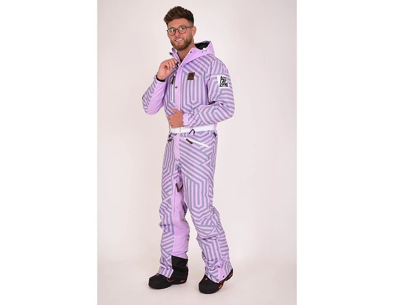 Fall Line Purple & Grey Men's Ski Suit