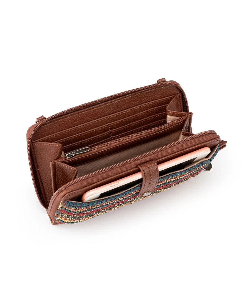 The Sak Iris Crochet Smartphone Convertible Crossbody Wallet