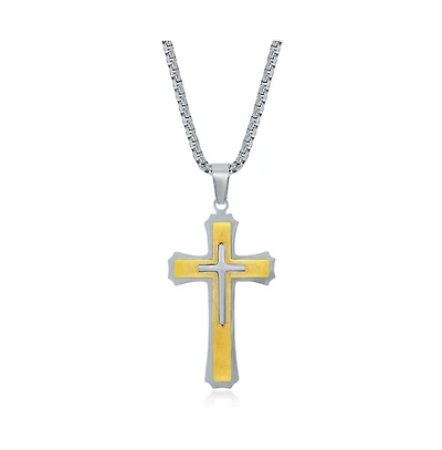 Stainless Steel 3D Cross Necklace