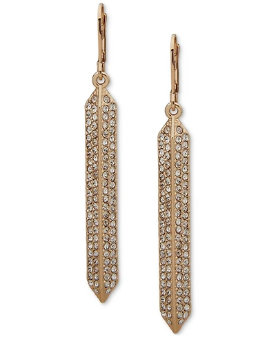 Karl Lagerfeld Paris Pave Bar Linear Drop Earrings