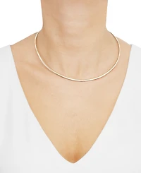 Lightweight 17" Reversible Omega 14k Gold over Sterling Silver and Sterling Silver Necklace
