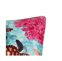 Baby Turtle Light-Up Led 18" x 18" Throw Pillow