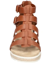 Easy Street Women's Simone Zip Wedge Sandals