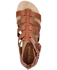 Easy Street Women's Simone Zip Wedge Sandals