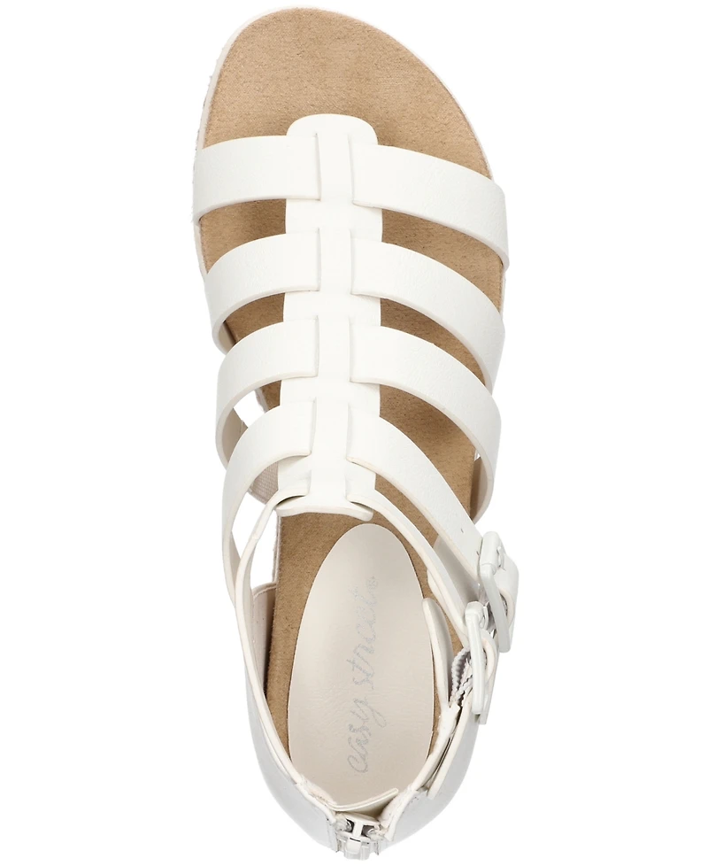 Easy Street Women's Simone Zip Wedge Sandals