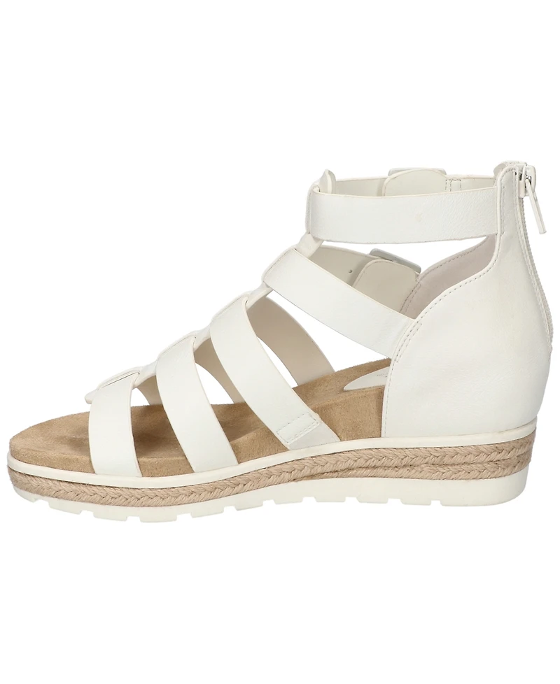 Easy Street Women's Simone Zip Wedge Sandals