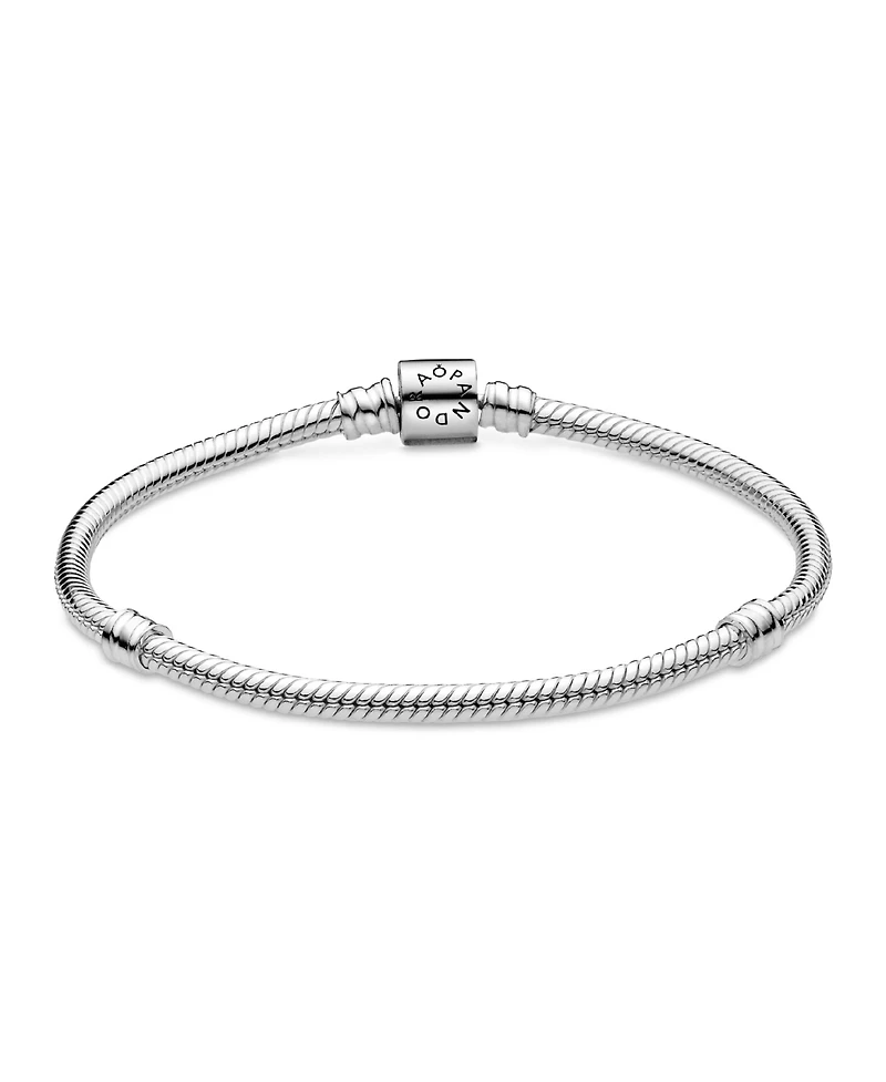 Pandora Moments Sterling Silver Barrel Clasp Snake Chain Bracelet