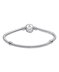 Pandora Moments Sterling Silver Marvel The Avengers Logo Clasp Snake Chain Bracelet
