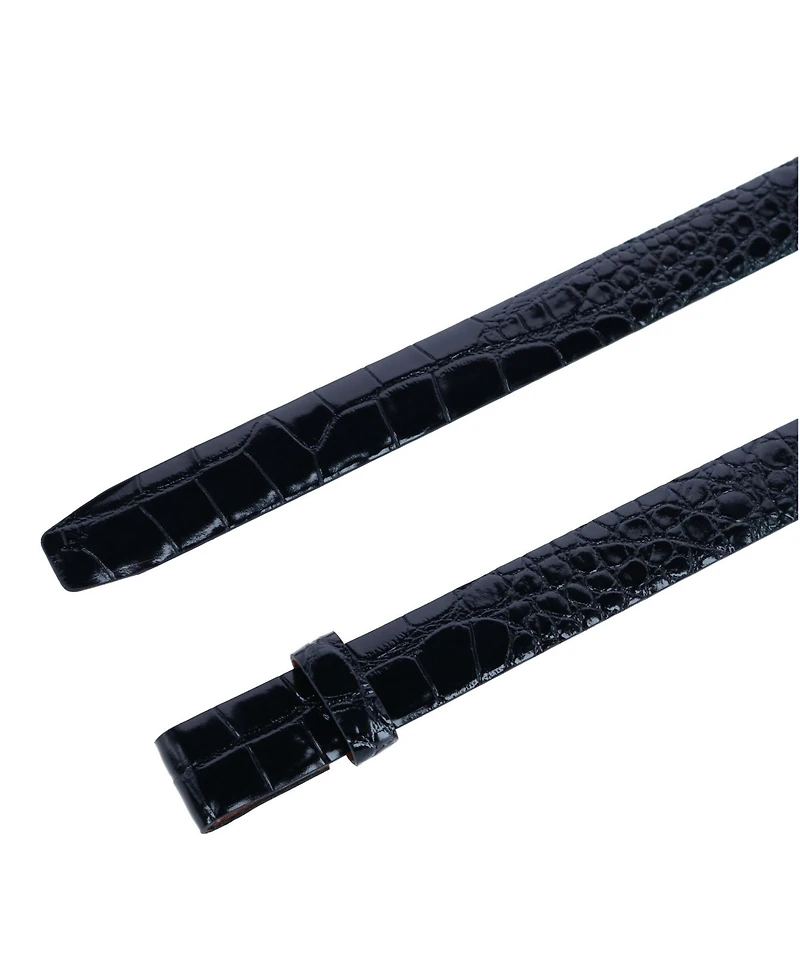 Trafalgar Men's 25mm Gator Embossed Leather Belt Strap