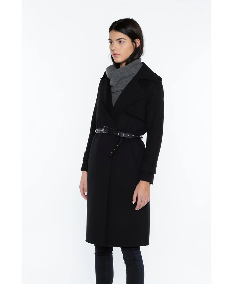 Jennie Liu Women's Cashmere Wool Double-faced Overcoat