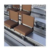 Set Of 2 500 Lb. Rated Lightweight Stadium Chair With Ultra-Padded Seat