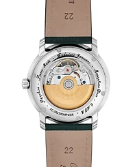 Frederique Constant Men's Swiss Automatic Classics Heartbeat Moonphase Green Leather Strap Watch 40mm