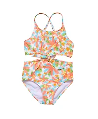Toddler, Child Girl Hawaiian Luau Sustainable Cut Out Swimsuit