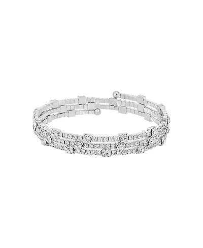 And Now This Silver-Plated or 18K Gold-Plated Crystal Coil Bracelet