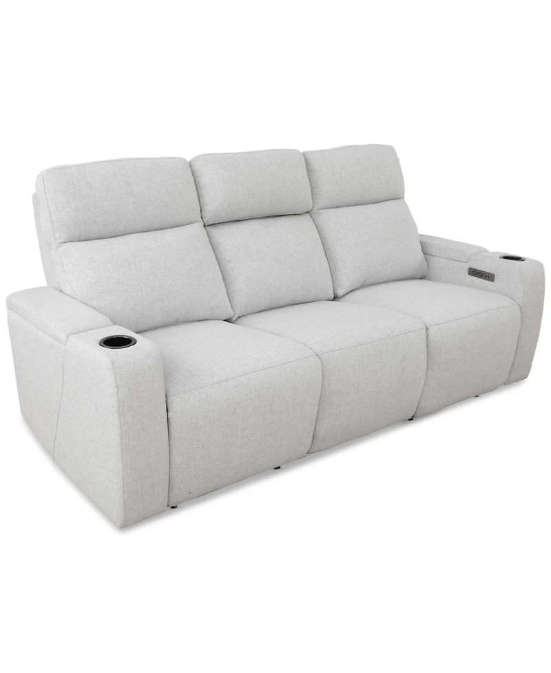 Greymel 84" Zero Gravity Fabric Sofa with Power Headrests, Created for Macy's