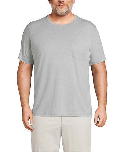 Lands' End Men's Short Sleeve Supima Tee With Pocket