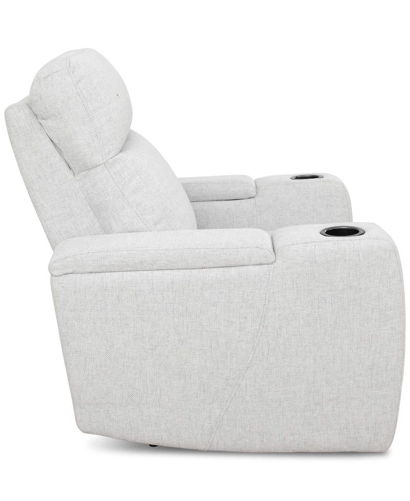 Greymel 37" Zero Gravity Fabric Chair with Power Headrest, Created for Macy's