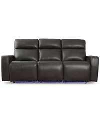 Greymel 84" Zero Gravity Leather Sofa with Power Headrests, Created for Macy's